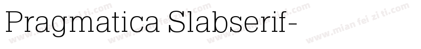 Pragmatica Slabserif字体转换
